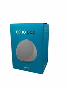 Echo Pop (エコーポップ) グレーシャーホワイト- コンパクトスマートスピーカー with Alexa｜