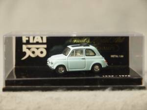 1/64 フィアット 500 1957-1976 ルーフopen ブルー Microchamps/Minichamps 640 121502