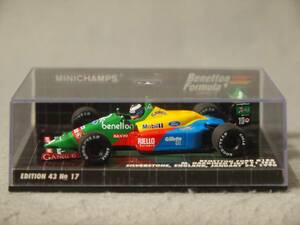 ベネトン フォード B188 #19 ミカ・ハッキネン F1初テスト 1990年2月24日 シルバーストーン Minichamps 1/43 400 890219