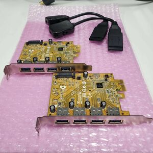 @T0673 [ translation have special price present condition goods ]IO-DATA US3-4PEX 2 pieces set USB 3.1 Gen 1(USB 3.0) 4 port extension PCIE card 