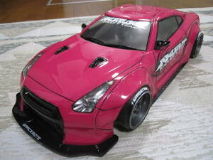 ラジコンボディ 1/10 スカイライン R35 テツジン NISSAN R35 GT-R SKYLINE 日産 R/C BODY ピンクパールラメ