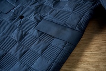 ダウンコットン テーラードジャケット■DCKMANY新品 メンズ 中綿 スーツジャケット 秋冬 軽量 紳士 ジャケット アウター ブルー A6902-L_画像7