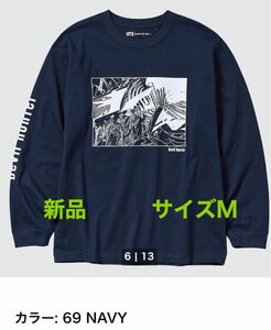 チェンソーマン × 河村康輔 UT グラフィックTシャツ デンジ（長袖・オーバーサイズフィット）ユニクロ　Ｍ　ネイビー　新品未開