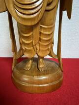 JP840＊仏像 置物 仏教美術 木彫り 木彫 木製 立像＊_画像2