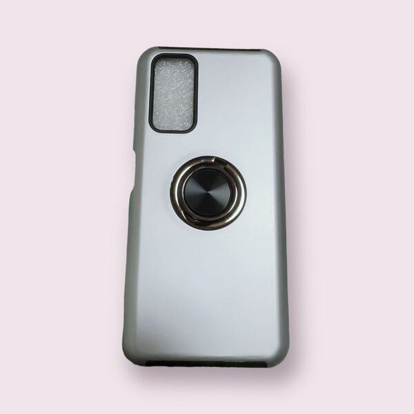 Galaxy S20 5G ハードケース スマホカバー リング付/シルバー