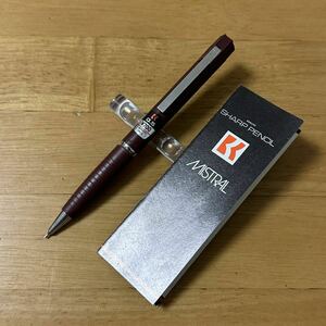 新品 廃盤 KOKUYO コクヨ MISTRAL ミストラル シャーペン 0.5mm PS-2 ブラウン軸 ボディーノック式 説明書付き 昭和レトロ