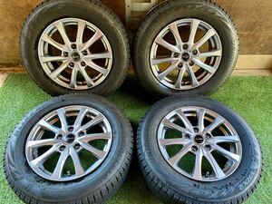 美品　195/65R15 91Q BRIDGESTONE BLIZZAK VRX2 2022年製　スタッドレス バリ山4本セット　15x6J ET 53 PCD114.3 5H ノアヴォクシー等