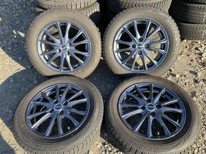 185/60R15 84Q BRIDGESTONE BLIZZAK VRX スタッドレス 4本セット　15x5.5J ET 45 PCD 4Hx100フィールダー フィット シャトル等