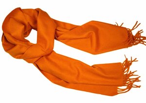 ドレススタイルを華やかにする、エルメスオレンジ！ 【 Johnstons / ジョンストンズ (英 】美しい艶と鮮やか発色の完売カシミヤマフラー