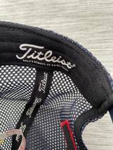 未使用 Titleist タイトリスト ロゴ ワッペン ゴルフ キャップ 帽子 ネイビー ツアー 刺繍 GOLF FOOT JOY pro v1_画像7