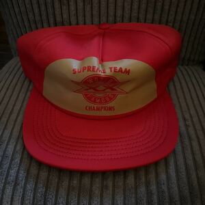 SUPREME x STARTER SUPREME TEAM WORLD CHAMPIONS SNAPBACK CAP HAT RED 5 PANEL RARE シュプリーム　