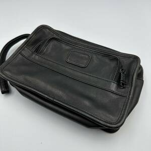 【1円スタート】TUMI トゥミ セカンドバック クラッチバック レザー ブラック