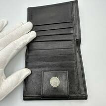 【1円スタート】ブルガリ 二つ折り財布 レザー ブラック メンズ コンパクト財布_画像8
