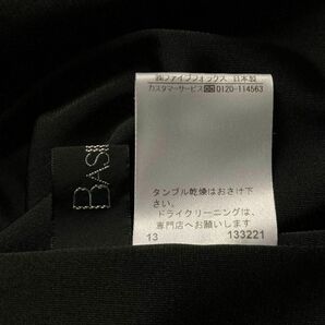 BASILE28 ウールワンピース ひざ丈 Aライン 長袖 ブラック 日本製 レディース 40サイズ バジーレヴェントットの画像9