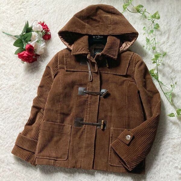 マックスマーラ ウィークエンドライン ショートダッフルコート 中綿 コーデュロイ 茶色 Max Mara