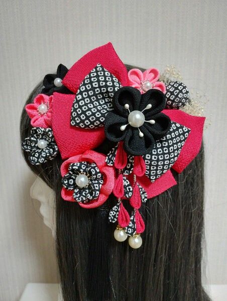購入可能商品　kamikazarinの髪飾りは現在アクセス不能　髪飾り　髪飾りピンク　リボンピンク　成人式髪飾り　卒業式髪飾り　