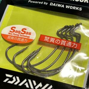 DAIWA ダイワ バサーズ ワーム フック SS #2/0 ワイドオフセット 5pcs 2袋セット 未使用長期保管品 2023/12/07出品H 2/0オフセットフックの画像6