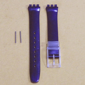 ベルト レディース用 スウォッチ 接続部の幅12mm 濃いパープル 紫 紫色 SWATCH