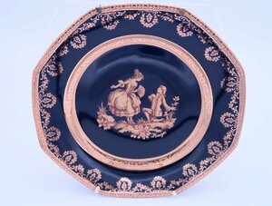 PORCELAINE　LIMOGES　22K　飾り皿　リモージュ　金　細工