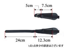 ヘルメット用ストラップ（あご紐）本革 金具無し/チンストラップあごひも顎紐顎ひもレザーベルトリペア修理修繕ビンテージヘルメット50s60s_画像4