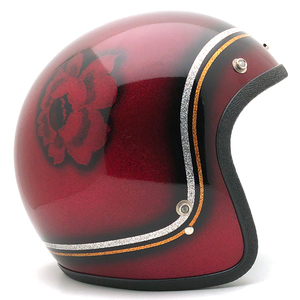 送料無料 MONARCH FLOWER RED 60cm/モナーク花赤レッドビンテージヘルメットハーレーチョッパーバイク英車英国車トライアンフ国産旧車會70s