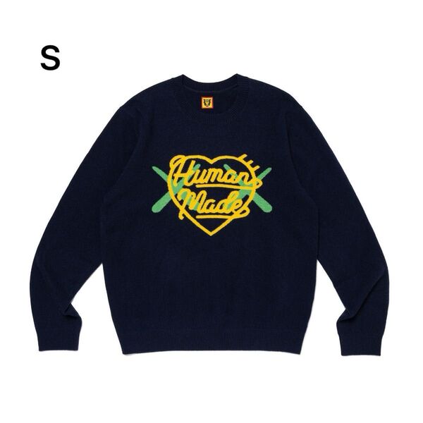 HUMAN MADE KAWS MADE KNIT SWEATER NAVY