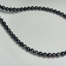 本真珠　黒真珠　パールネックレス　プレゼント用　5.5mm 本物 パール43cmnecklace accessory 真珠 ネックレス _画像4