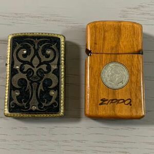 Zippo ジッポ アーマー　木製　2個セット