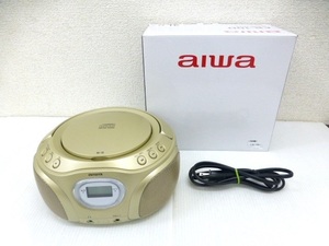 【33496】◆オーディオ機器 aiwa/アイワ CDラジオプレーヤー CR-10D ゴールド 美品◆