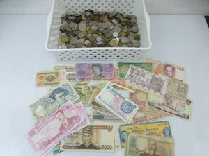 【XXX】◆コレクション 外国銭 まとめ 貨幣 紙幣 総重量5000g以上◆