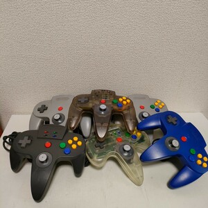 6 piece set Nintendo 64 controller nintendo Junk person ton douNINTENDO clear color blue black rare 