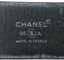 【SK1059】CHANEL シャネル 95A リボン ベルト ブラック レディース ヴィンテージ ファッション小物 服飾小物 _画像10