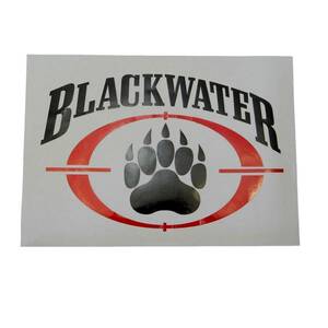 ステッカー BLACK WATER ブラックウォーター ロゴ シール カッティングシート PMC 民間軍事会社 サバゲー 装備 黒文字