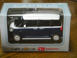 非売品 DAIHATSU 　CANBUS　キャンバス プルバックカー ミニカー シャイニングホワイトパール× レーザーブルークリスタルシャイン