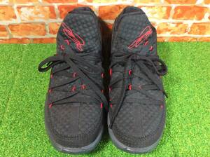 Nike Lebron 17 Low Black/Dark Gray/University Red CD5007-001 27.5cm ナイキ 外箱なし ユーズド