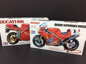 プラモデル タミヤ 1/12 オートバイシリーズ No.63 ドゥカティ888 スーパーバイクレーサー + No.68 ドゥカティ916 セット 未組立品