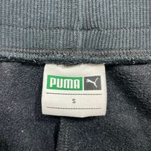 284 PUMA プーマ ストレッチ スウェット アンクル パンツ 裏地フリース ロゴプリント スポーツ トレーニング ブラック レディース 31203C_画像3