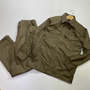 261 関東鳶 作業服 セットアップ 長袖シャツ カーゴパンツ ワークシャツ ワークパンツ サイズM 作業着 ワークウェア 7800 メンズ 31219F