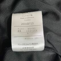 266 asics アシックス バレーボールウェア 半袖 Tシャツ カットソー A77 ストレッチ 速乾 ロゴプリント スポーツ トレーニング 黒 31219R_画像7