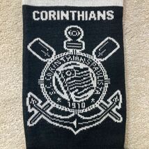 296 サッカー CORINTHIANS コリンチャンス ニットマフラー ブラジル フリンジ付き ボーダー グッズ 31222F_画像3