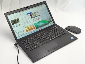 1円～ 新品マウス付き 中古ノートパソコン 高速SSD Windows11 13.3型 SONY VJPG11C12N 第7世代 Core i5 8GB 無線 Bluetooth カメラ Office