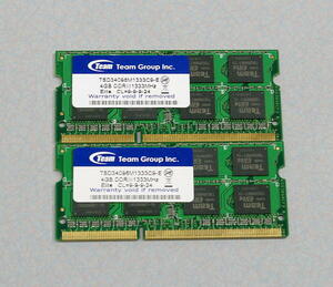 ☆Team　メモリー 4GB×2枚/PC3-10600/DDR3-1333[254]