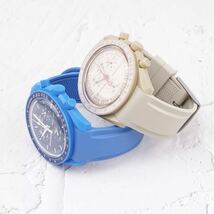 Omegaオメガ × Swatch スウォッチ スピードマスター用 互換ベルト シリコンベルト ラバーバンド MISSION TO PLUTOプルート向け_画像4