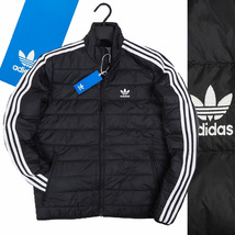 P811 新品 アディダス オリジナルス 中綿 パデッド スタンドカラー ジャケット (サイズ:L) adidas Originals ゴルフ スリーストライプス_画像1