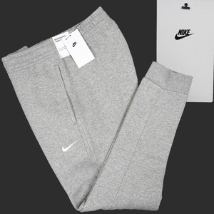 P834 新品 ナイキ 裏起毛 ロゴ刺 スウェット ジョガーパンツ NIKE テーパード 保温 裏起毛 (サイズ：XL) ダークグレーヘザー