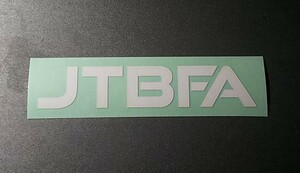 JTBFA カッティングステッカー　カラー：ホワイト　size：w100mm