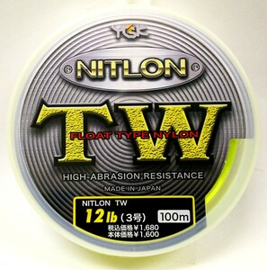 [特価] YGK よつあみ　NITLON 二トロン TW フローティングライン 12lb(3号)/100m　トップウォーター用