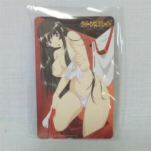 04503 【未使用】 テレホンカード クイーンズブレイド 王座を継ぐ者 武者巫女トモエ 50度 Queen's Blade テレカ ホビージャパン