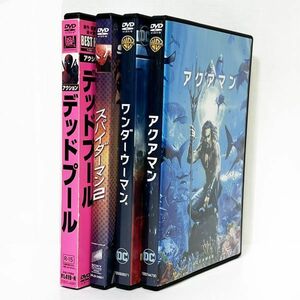 04023【中古 DVDセット】マーベル系 MCU ＤＶＤ4本セット スパイダーマン デッドプール DC ワンダーウーマン アクアマン アメコミ ヒーロー