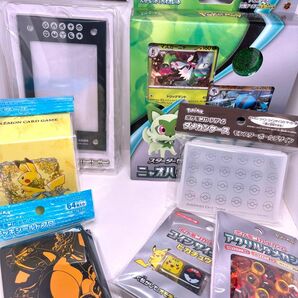 未使用ポケモンカードゲーム ニャオハ&ルカリオ ダメカン サイコロ デッキシールド ケース7点セット